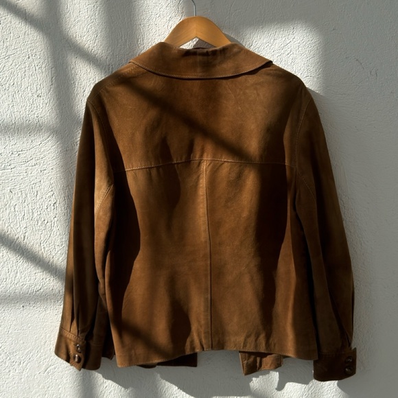 Tan Suede Utility Jacket - Picture 6 of 9